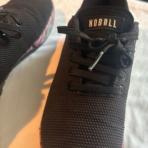 NOBULL Black Athletic lifting sneakers with palm leaf bottom